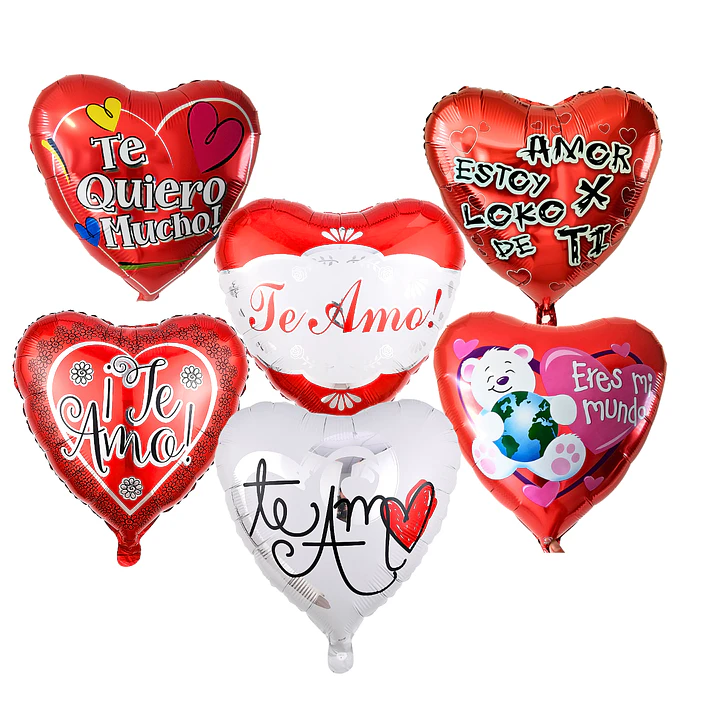 Pack 12 Globos Amor 6 Diseños 1