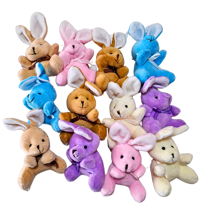 12 Llaveros de conejo de pascua 1