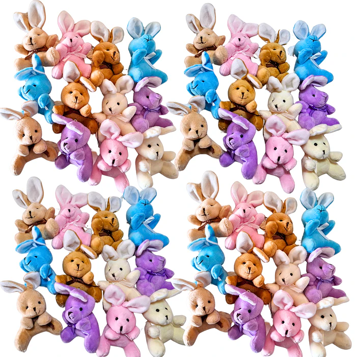 12 Llaveros de conejo de pascua 2