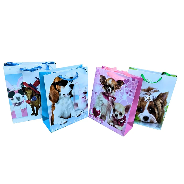 PACK 12 BOLSAS DE REGALOS 23 CM DOGLOVERS CUMPLEAÑOS SORPRESAS NIÑOS 1