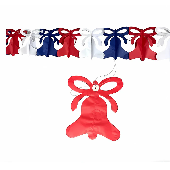 1 Guirnalda campa tricolor papel 2mt  3