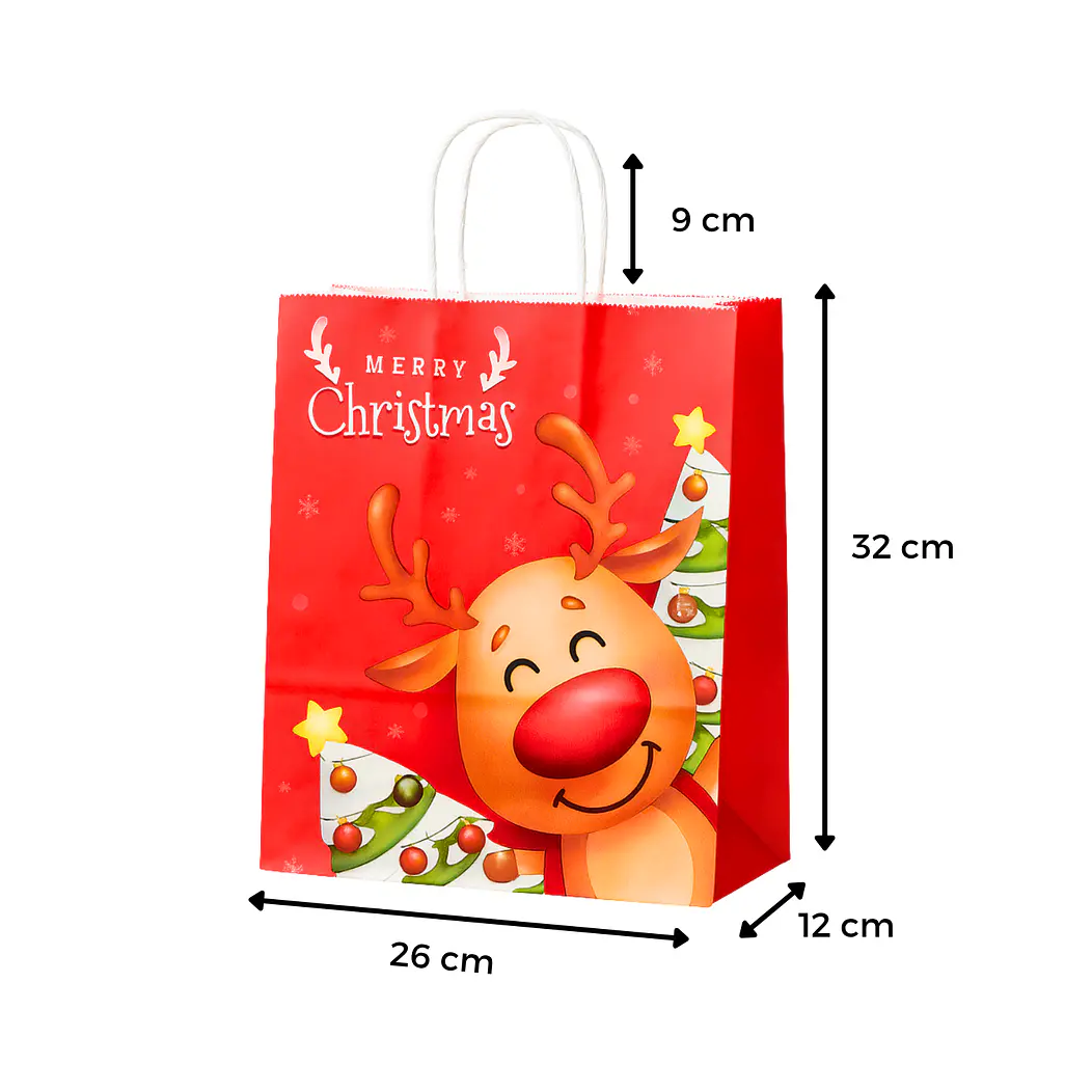 Bolsas navidad regalos 32cm (12pcs) 3