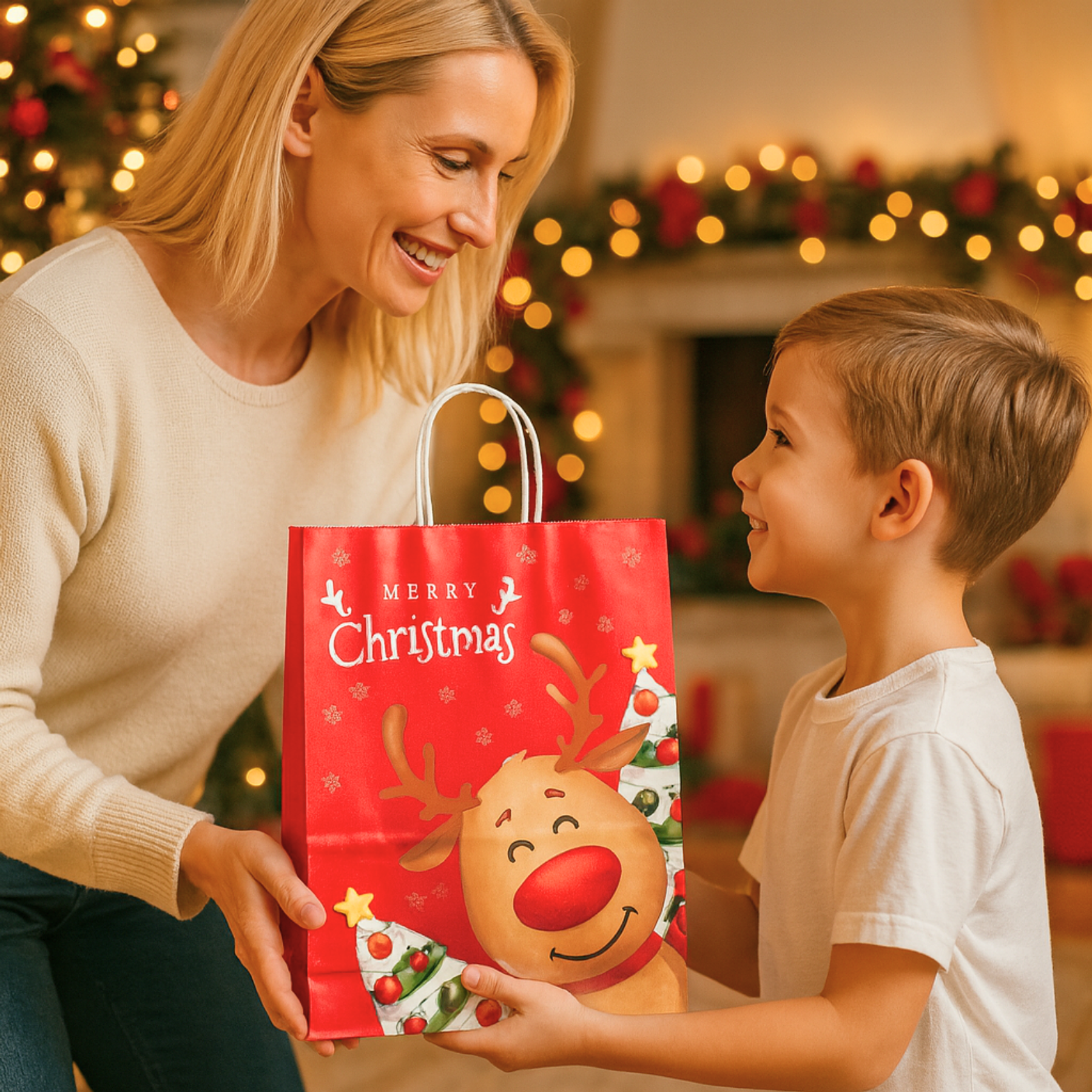 Bolsas navidad regalos 32cm (12pcs)