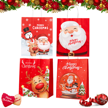 Bolsas navidad regalos 32cm (12pcs)