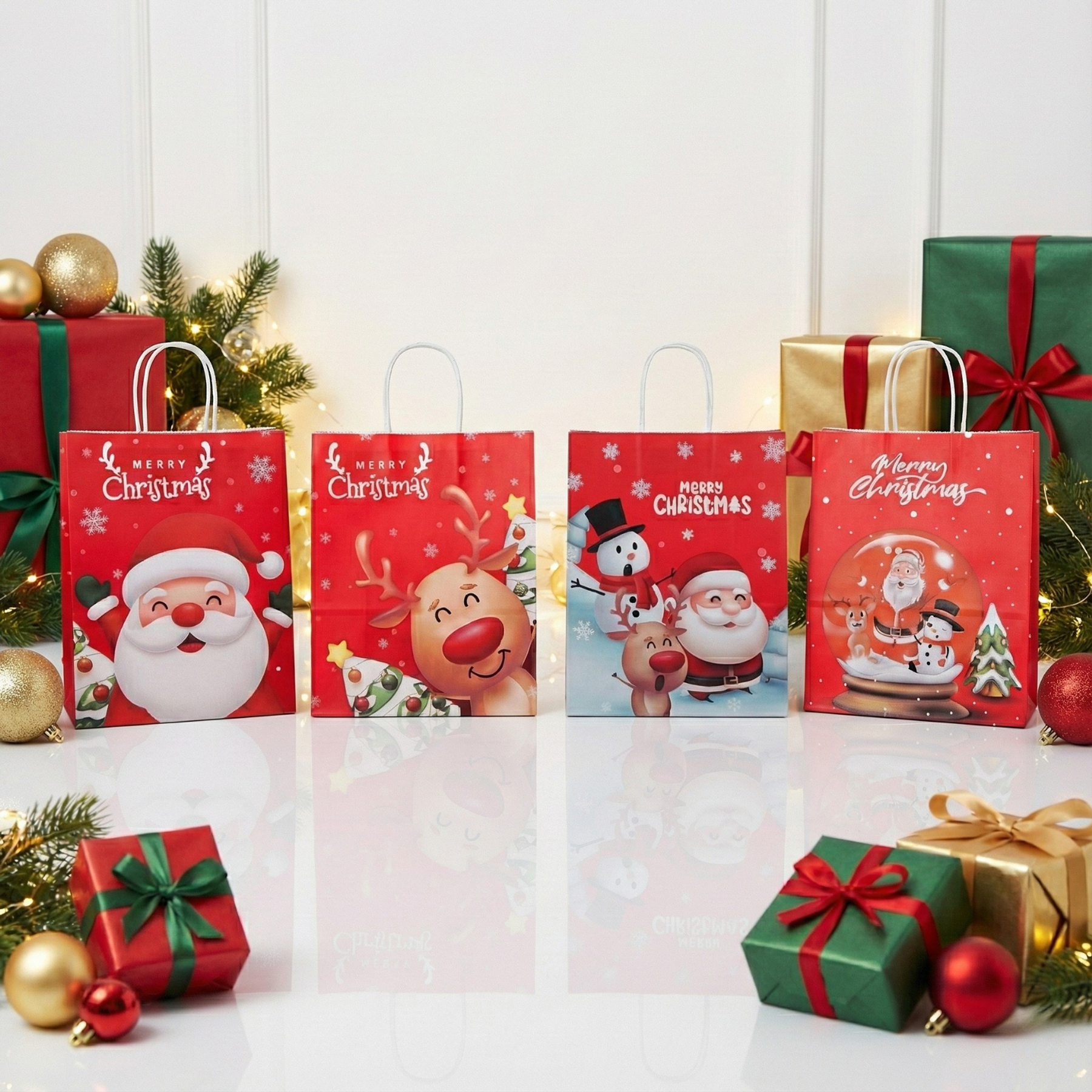 Bolsas navidad regalos 32cm (12pcs)