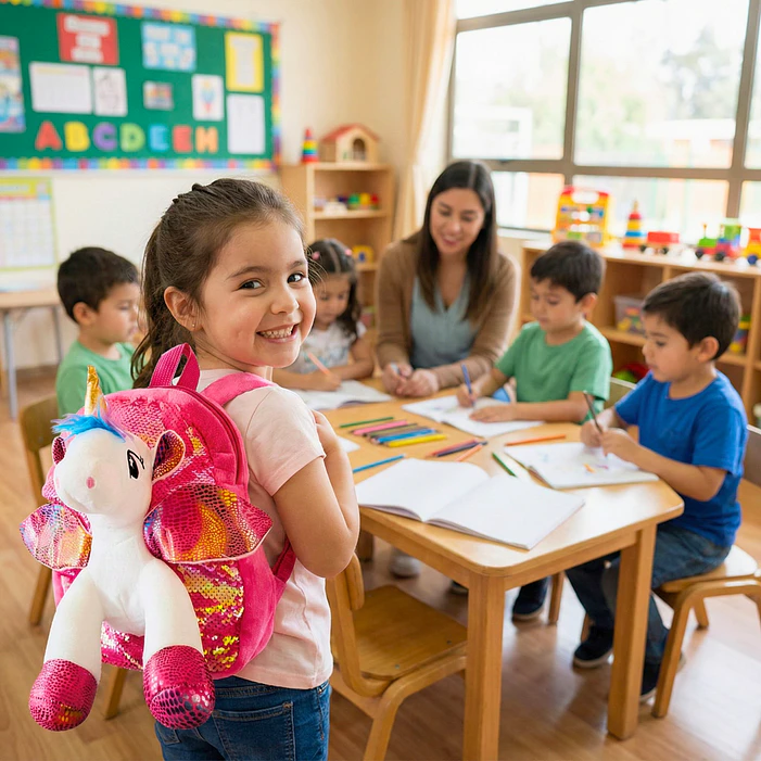 Mochila unicornio infantil niñas 30 Cm 7