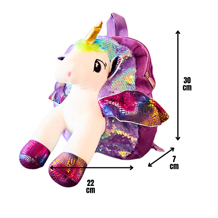 Mochila unicornio infantil niñas 30 Cm 6