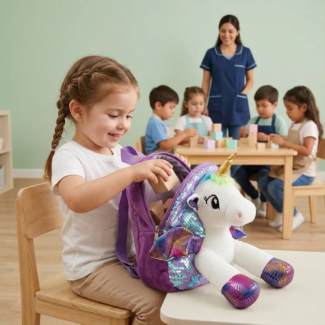 Mochila unicornio infantil niñas 30 Cm 12