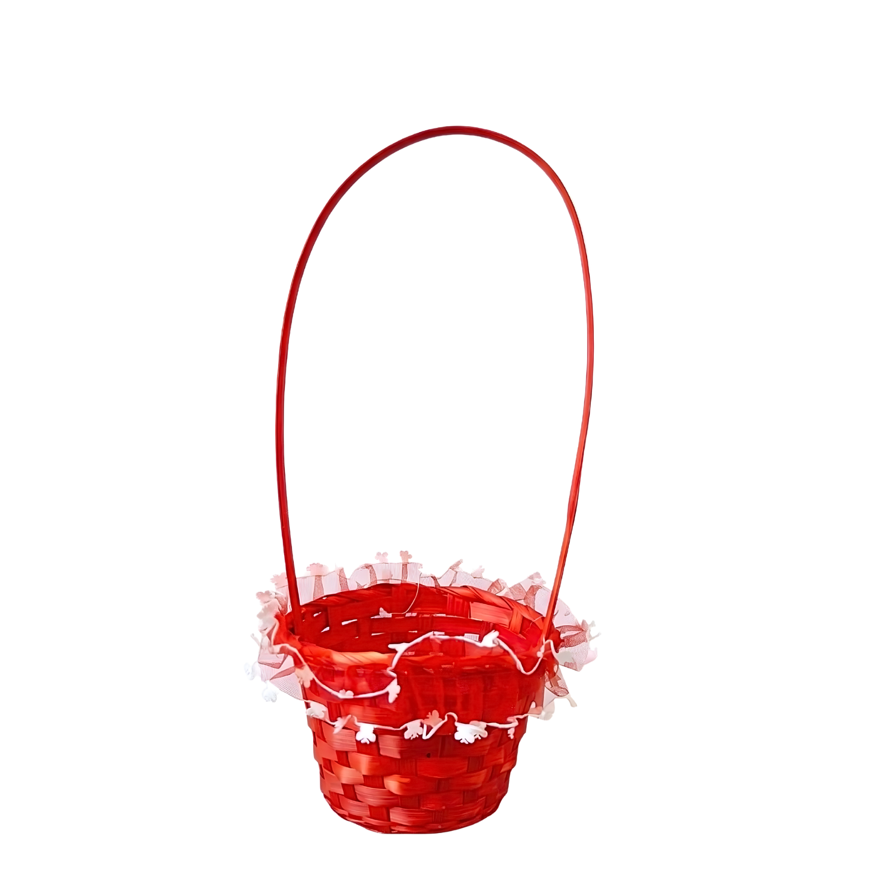 Canasto de Pascua (6 pzas) en mimbre 33x13 cm