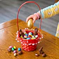 Canasto de Pascua (6 pzas) en mimbre 33x13 cm - Miniatura 13