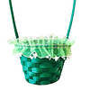 Canasto de Pascua (12 pza) en mimbre 33x13 cm