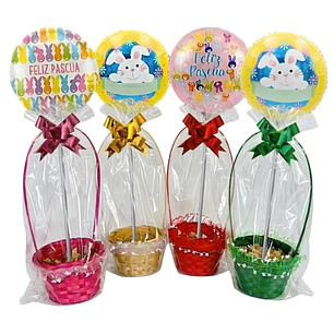 12 Canastos de Pascua Mimbre Kit Premium
