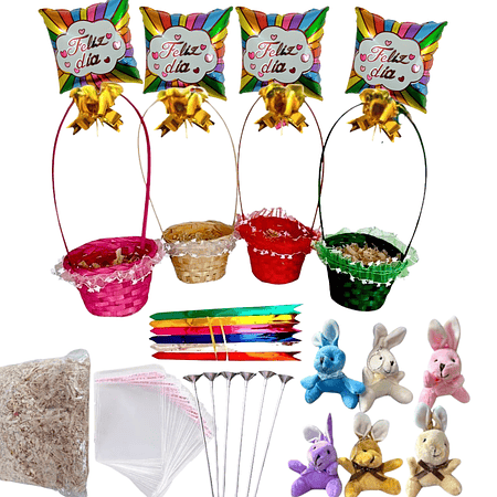 Canastos de Pascua Mimbre Kit Premium