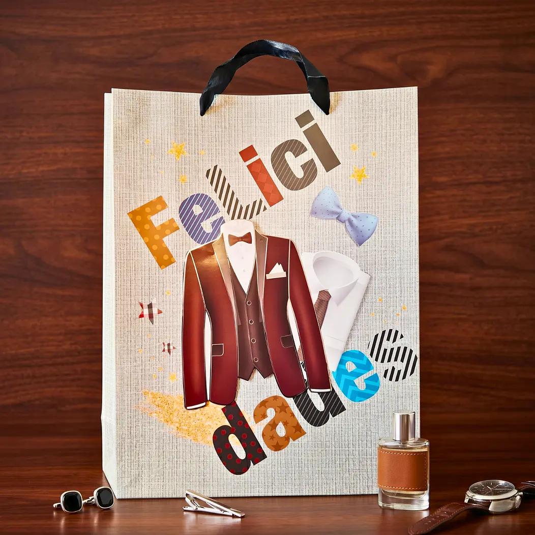 12 Bolsas Felicidades Hombre 32 cm 6