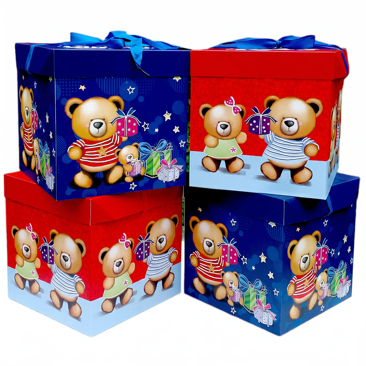 Cajas de Regalo Osos Día del Niño Cartón 22cm 12 Unidades 5