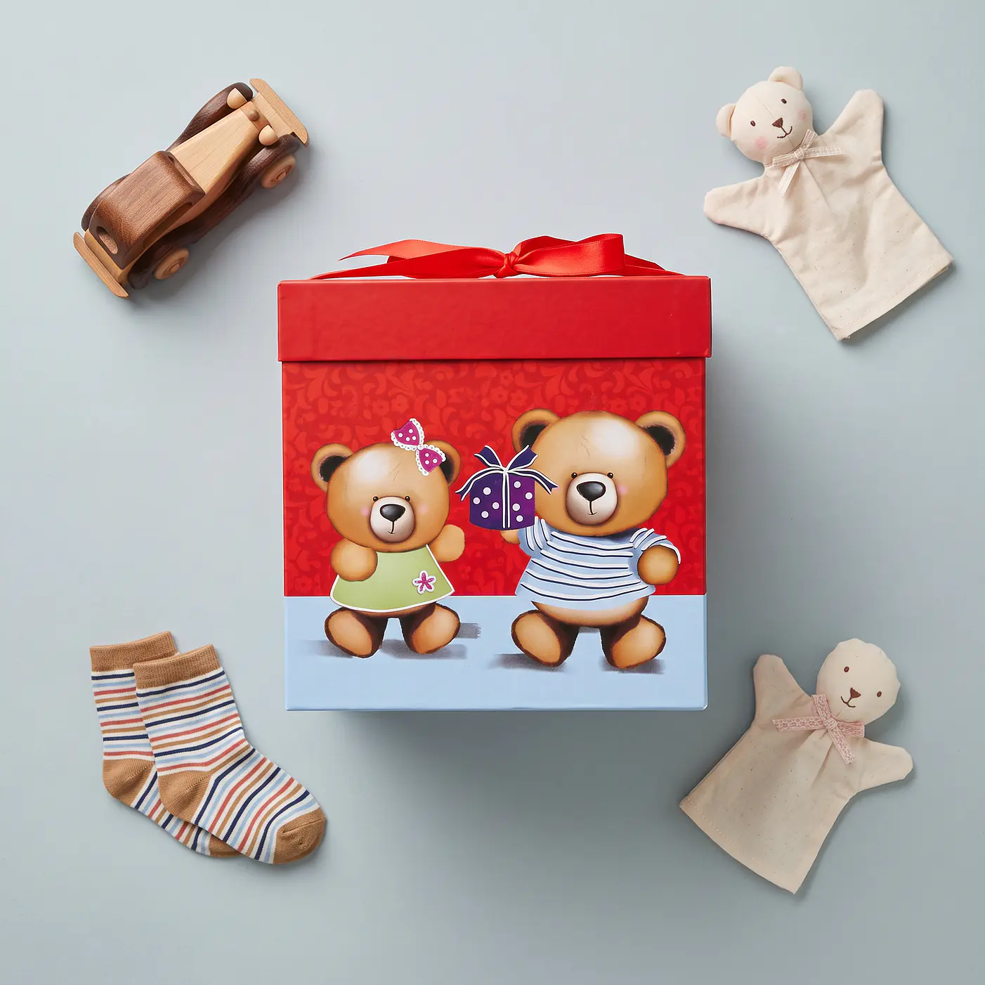 Cajas de Regalo Osos Día del Niño Cartón 22cm 12 Unidades 14
