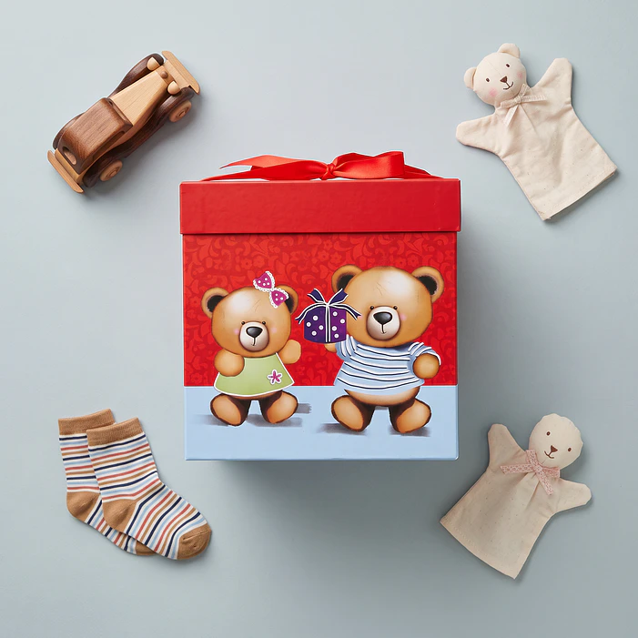 Cajas de Regalo Osos Día del Niño Cartón 22cm 12 Unidades 14