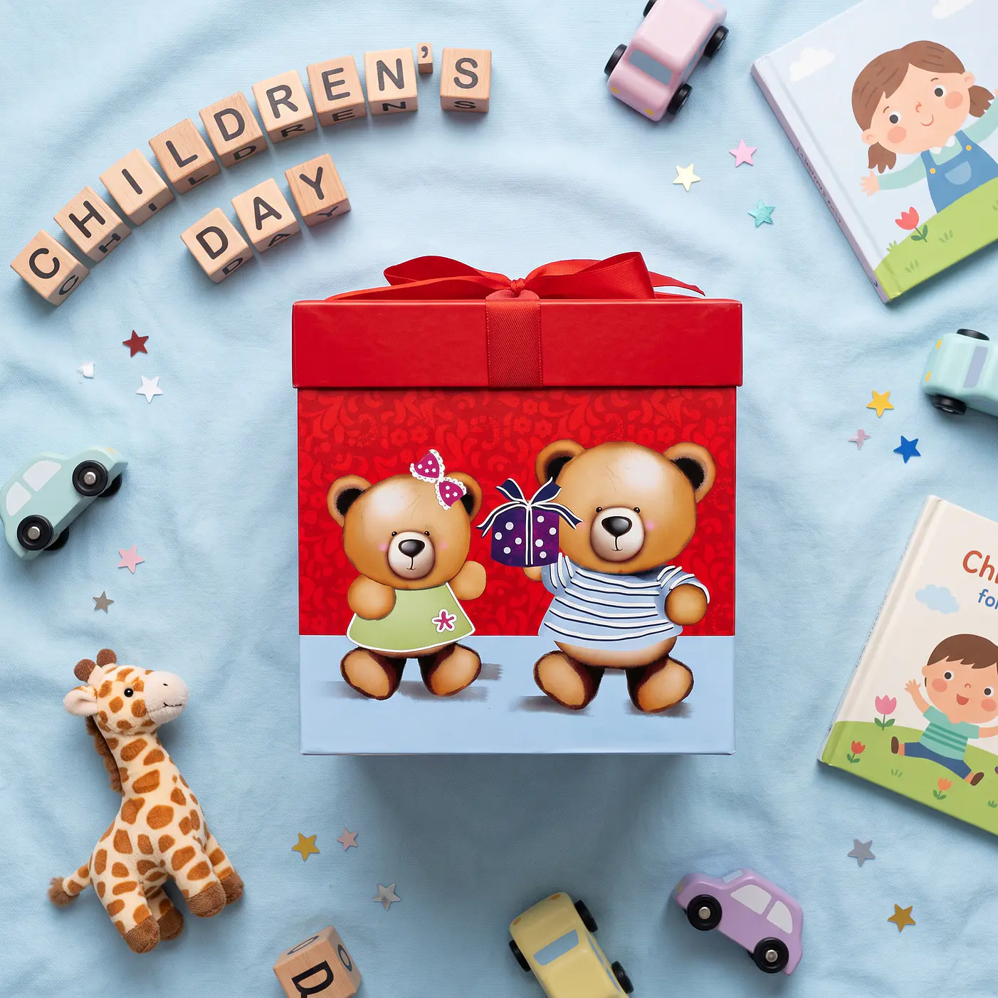 Cajas de Regalo Osos Día del Niño Cartón 22cm 12 Unidades 17