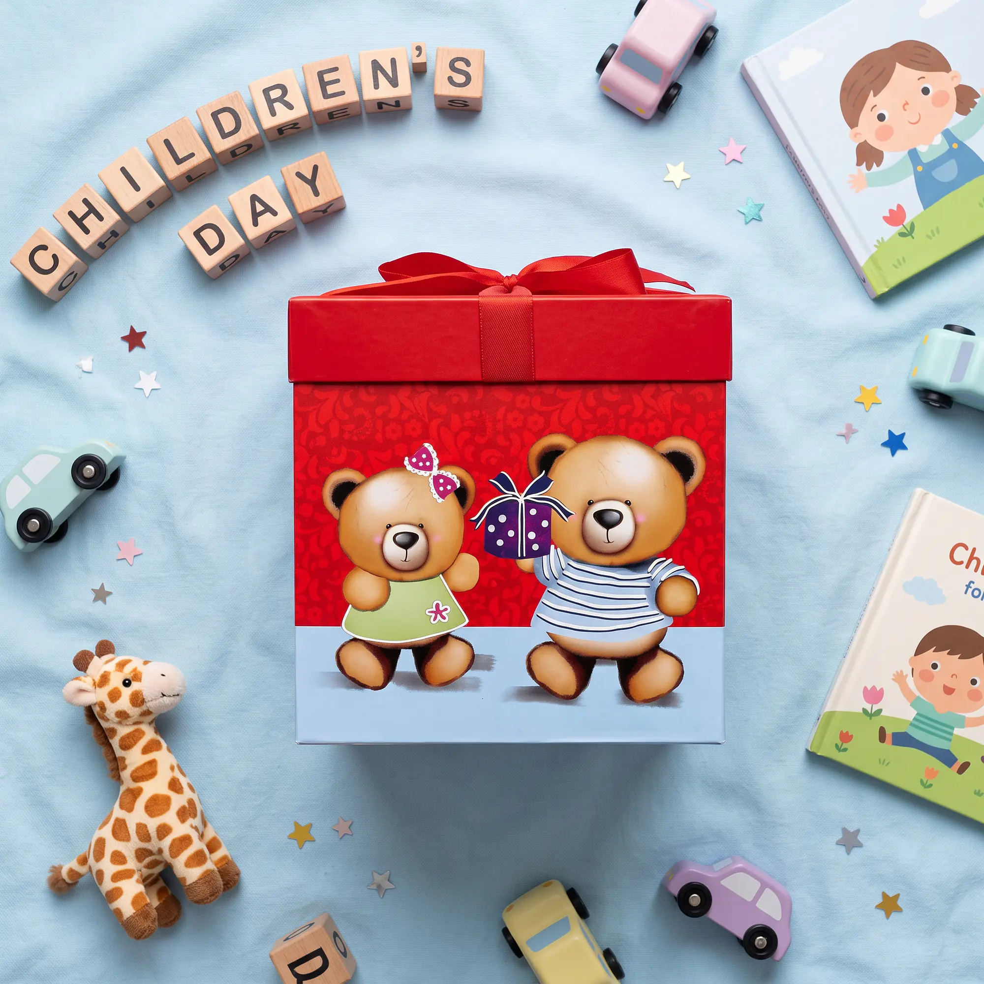 Cajas de Regalo Osos Día del Niño Cartón 22cm 12 Unidades 17