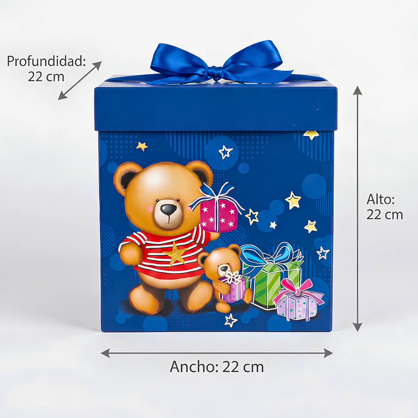 Cajas de Regalo Osos Día del Niño Cartón 22cm 12 Unidades 8