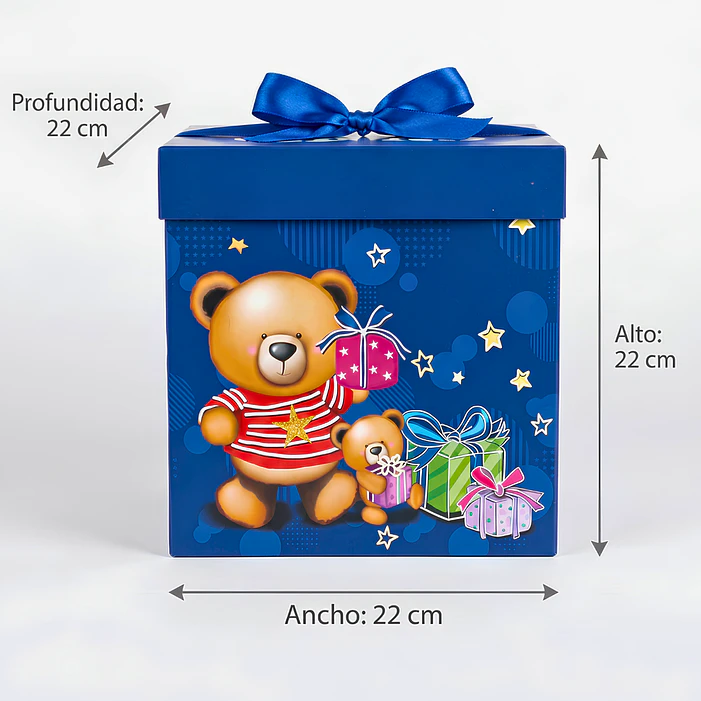 Cajas de Regalo Osos Día del Niño Cartón 22cm 12 Unidades 8