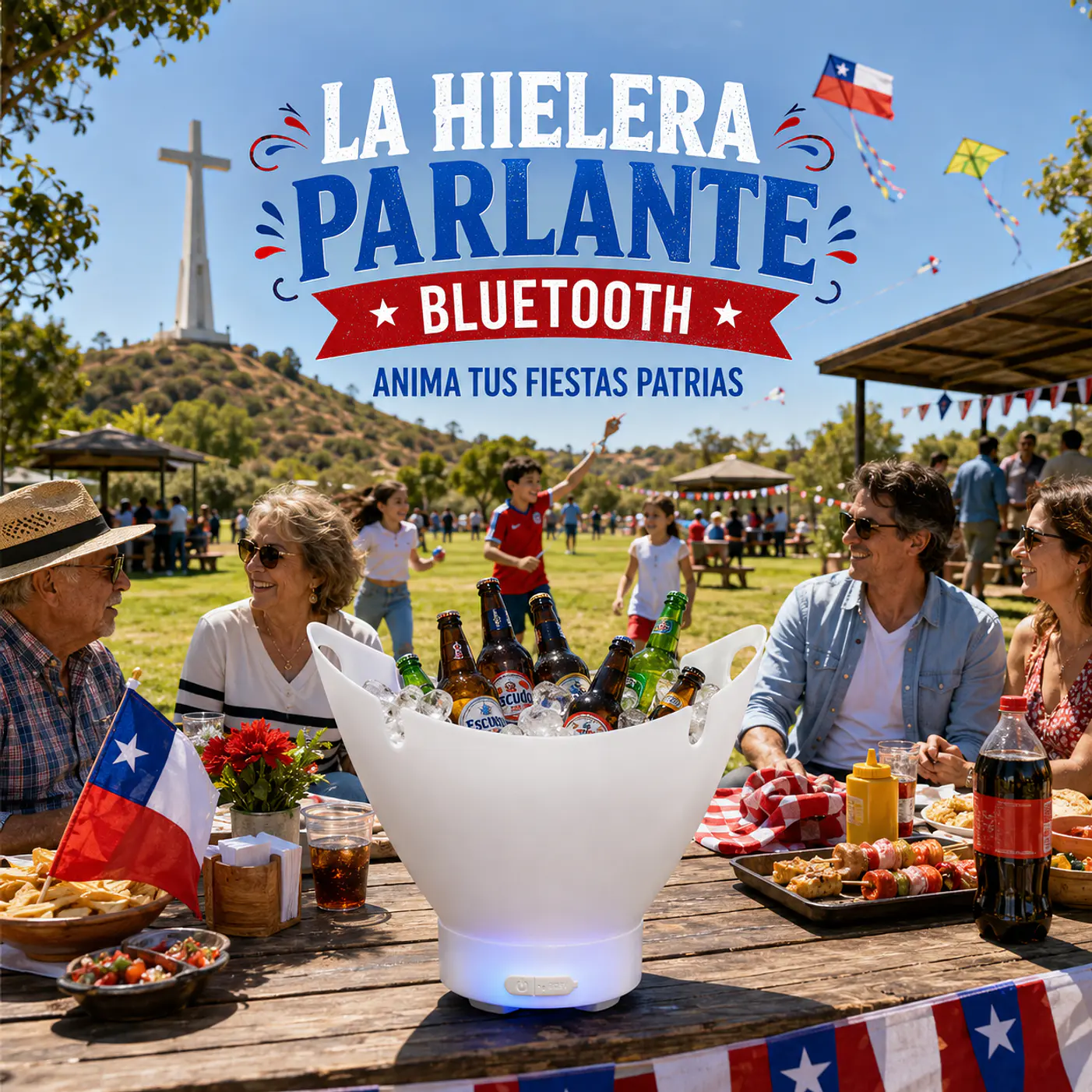 Hielera Parlante Bluetooth Luces LED 7L 2