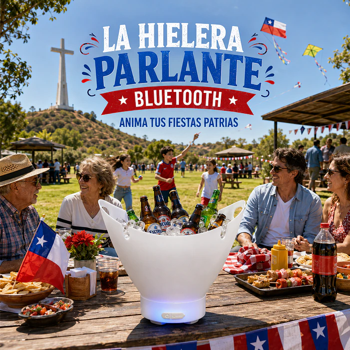 Hielera Parlante Bluetooth Luces LED 7L 2