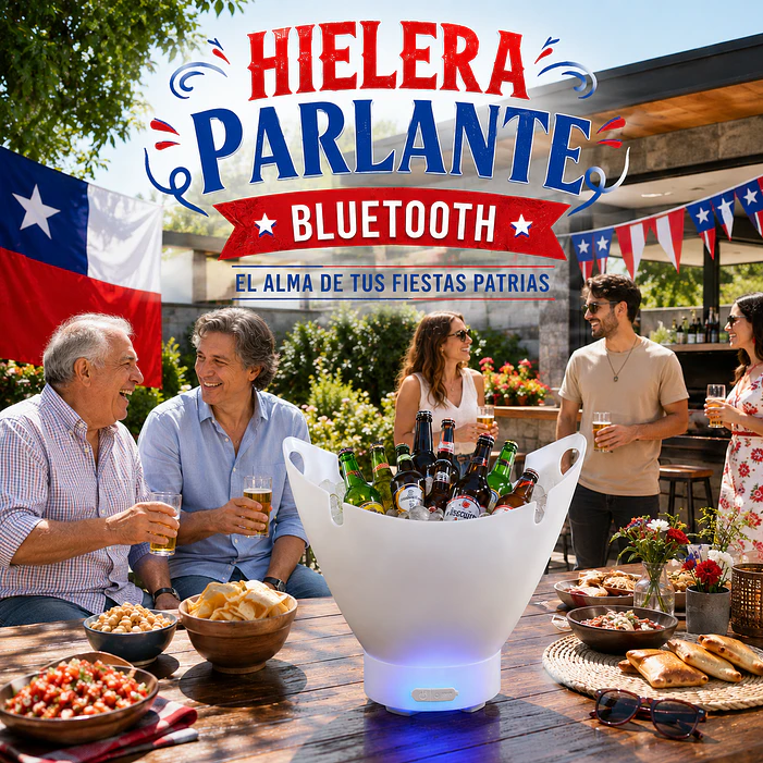 Hielera Parlante Bluetooth Luces LED 7L 5