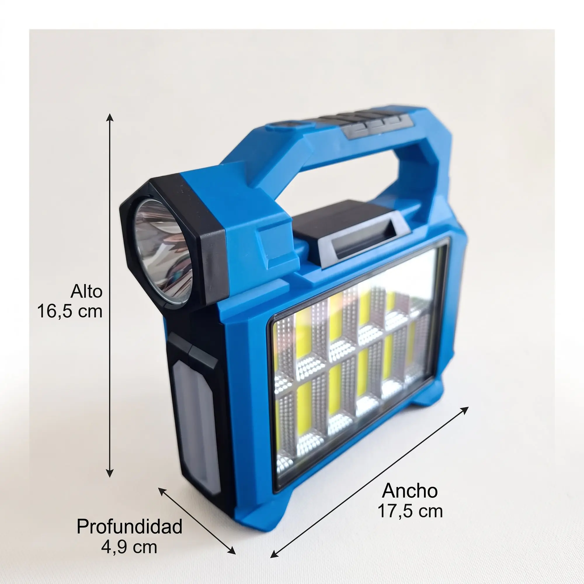 Linterna Solar Recargable Powerbank Camping y Emergencia 6