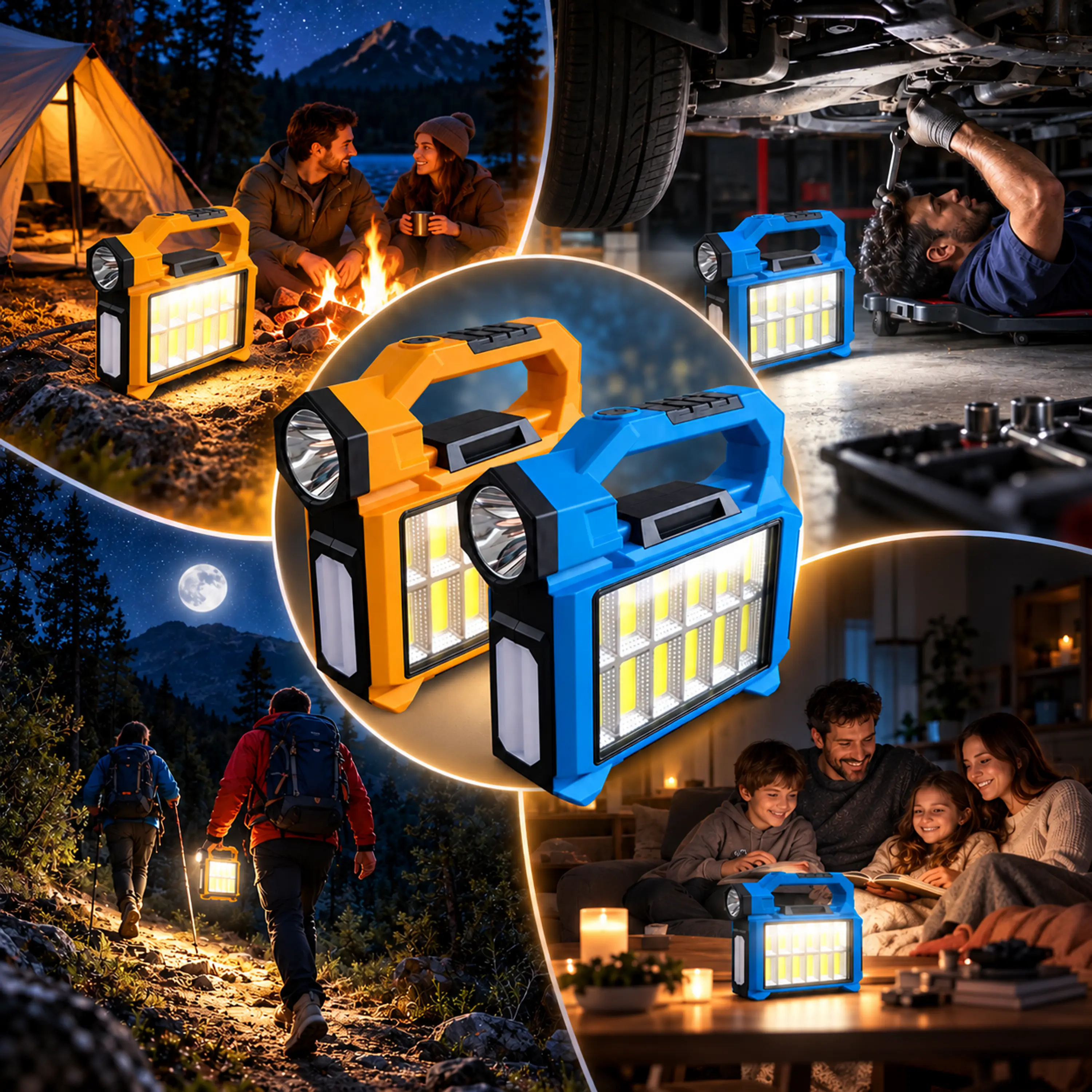 Linterna Solar Recargable Powerbank Camping y Emergencia 7