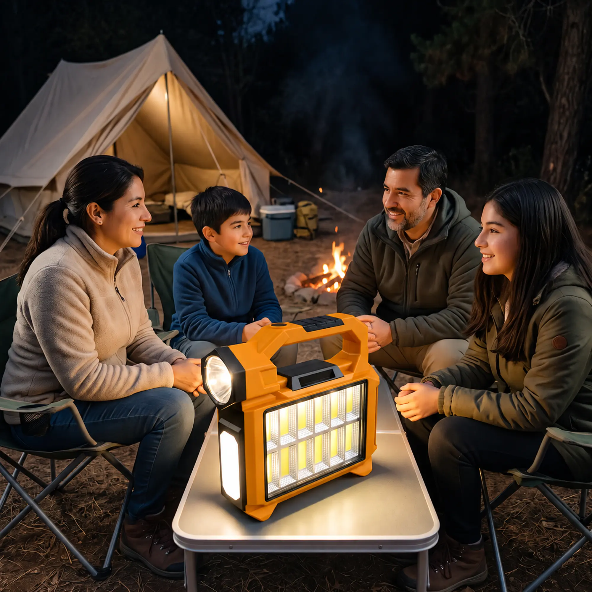 Linterna Solar Recargable Powerbank Camping y Emergencia 15