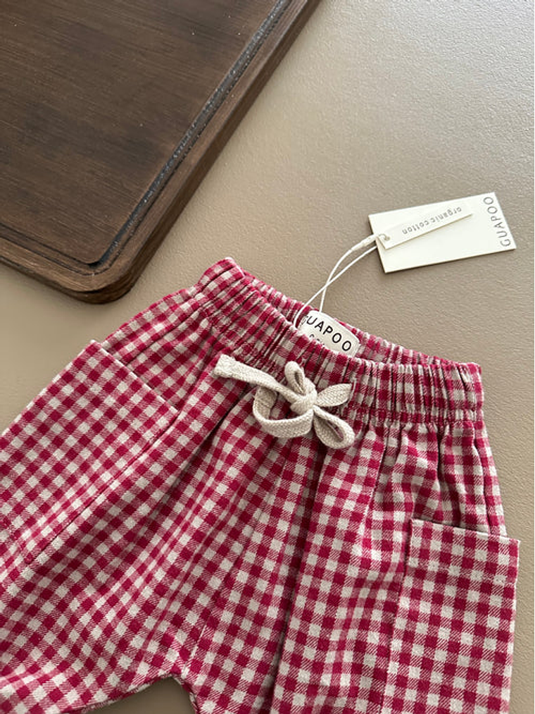 Calças Moonie Xadrez Vermelho 4