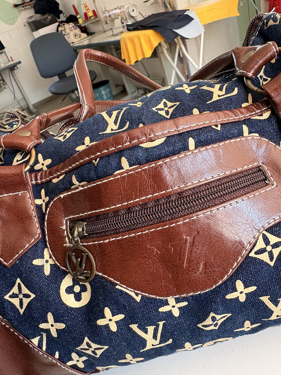 LV Monogram Denim Bag 6