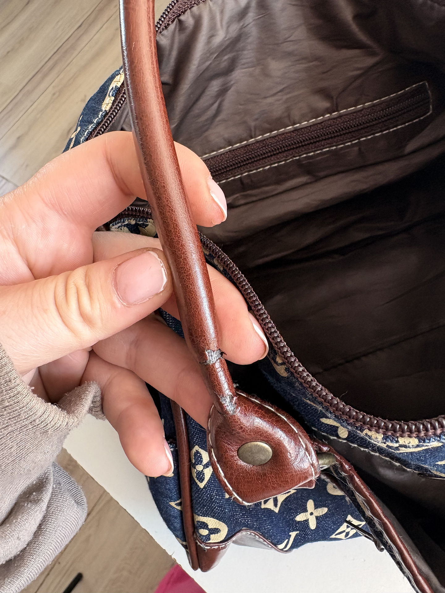 LV Monogram Denim Bag 5