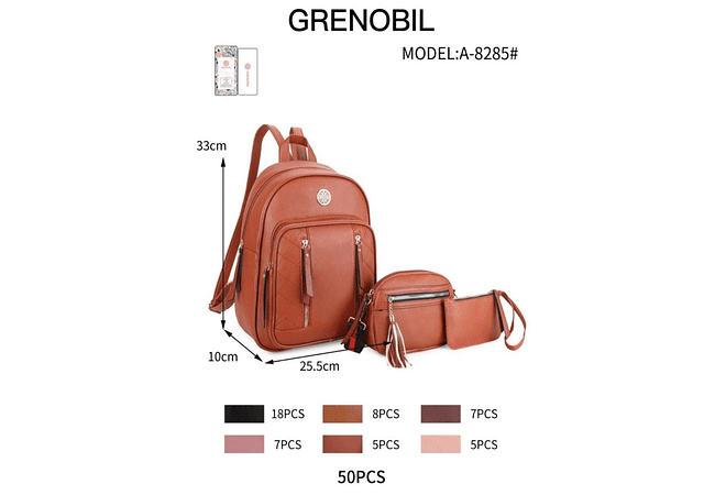 COMBO MOCHILA GRENOBIL MODEL#A-8285