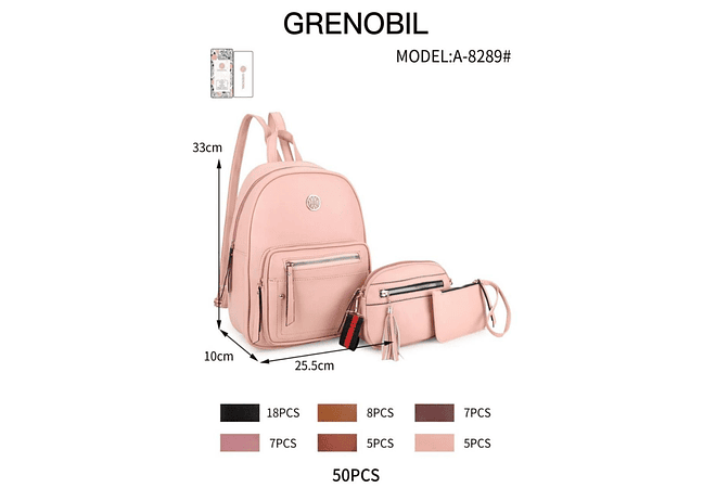 COMBO MOCHILA GRENOBIL MODEL#A-8289