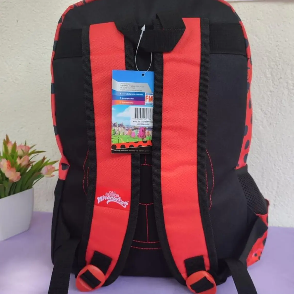 MOCHILA ORIGINAL PARA PRIMARIA, DISEÑO LADY BUG MODELO#LB102A06BP 2