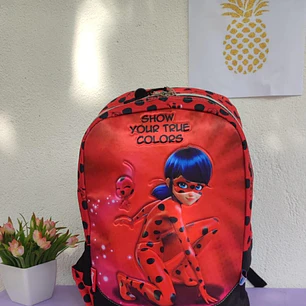 MOCHILA ORIGINAL PARA PRIMARIA, DISEÑO LADY BUG MODELO#LB102A06BP