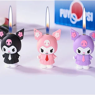 ENCENDEDOR KAWAII RECARGABLE DISEÑO KUROMI