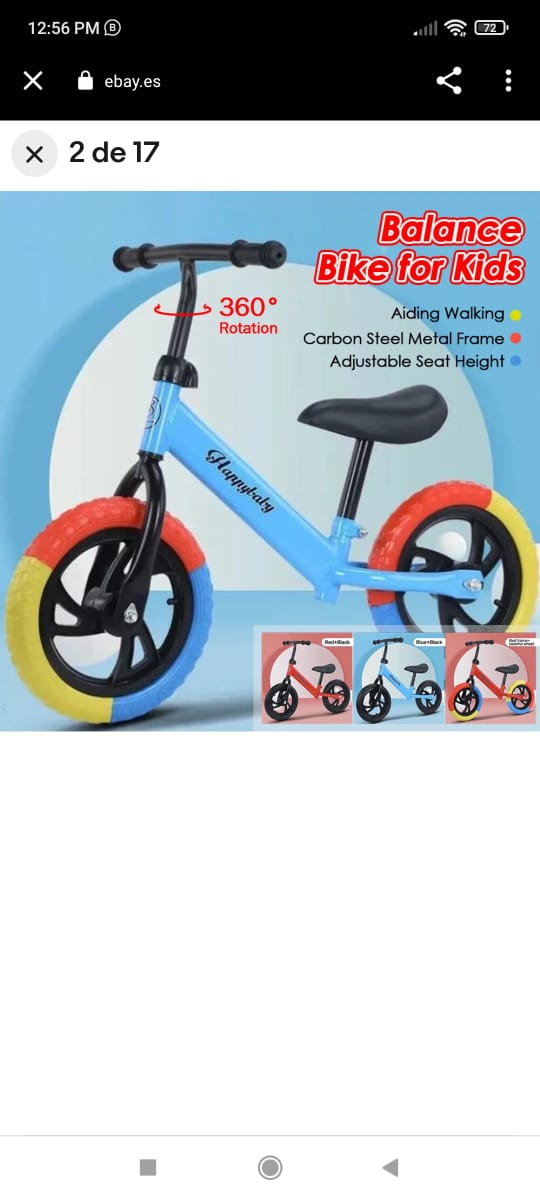 OFERA¡ BICICLETA DE EQUILIBRIO SIN PEDALES #MOD BIC