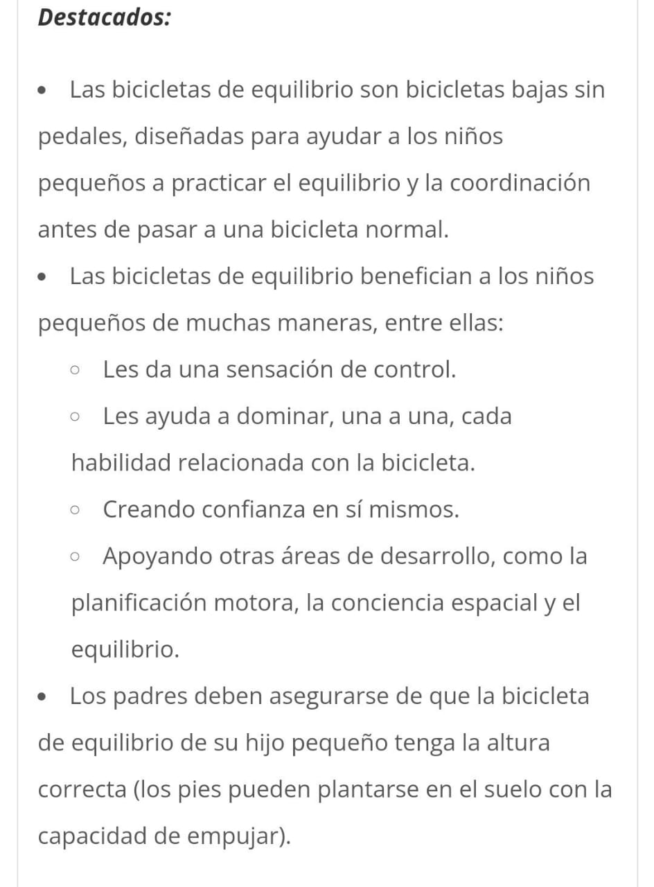 OFERA¡ BICICLETA DE EQUILIBRIO SIN PEDALES #MOD BIC