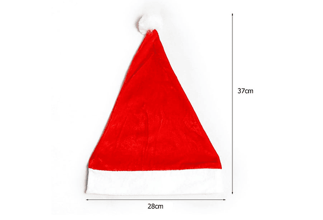 DOCENA  DE GORRO SANTA CLAUS LISOS MOD#YHMZ-03 REINGRESO 