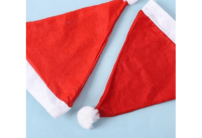 DOCENA  DE GORRO SANTA CLAUS LISOS MOD#YHMZ-03 REINGRESO 