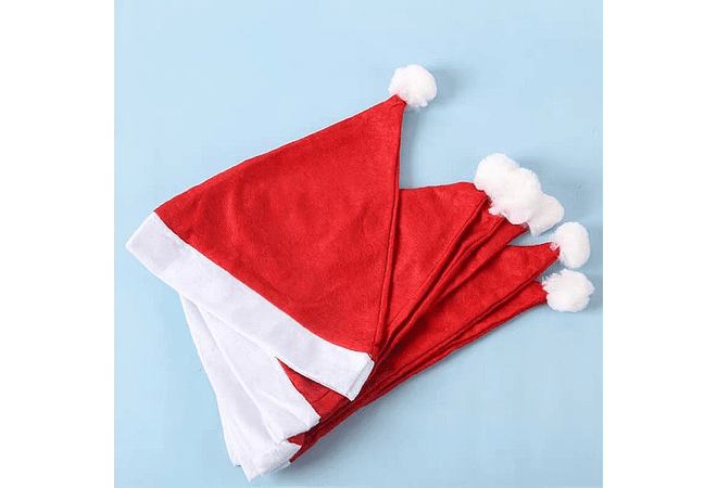 DOCENA  DE GORRO SANTA CLAUS LISOS MOD#YHMZ-03 REINGRESO 
