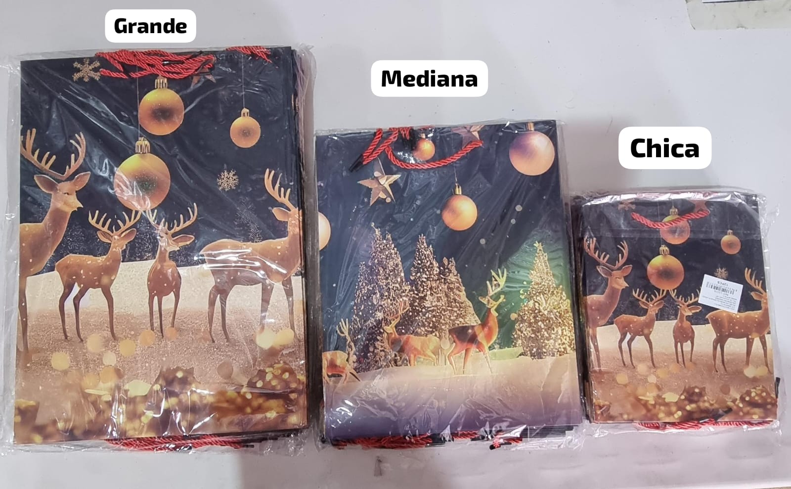 🛍️🫎 DOCENA BOLSA DE REGALO RENOS