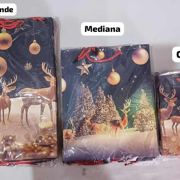🛍️🫎 DOCENA BOLSA DE REGALO RENOS 1