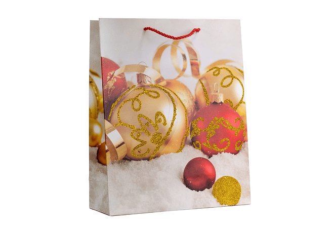 ❄️☃️ DOCENA BOLSA DE REGALO NAVIDAD BLANCA CON DISEÑO