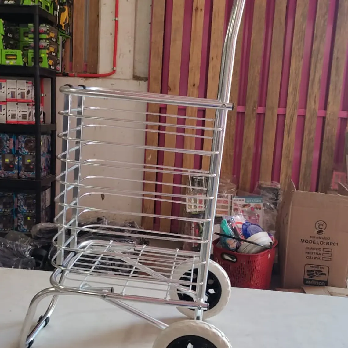 CARRITO DE ALUMINIO  MULTIFUNCIONAL PARA LAS COMPRAS MOD#101 7