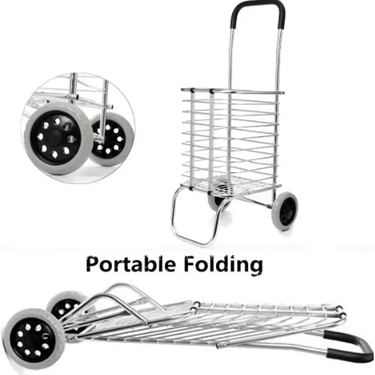 CARRITO DE ALUMINIO  MULTIFUNCIONAL PARA LAS COMPRAS MOD#101 9
