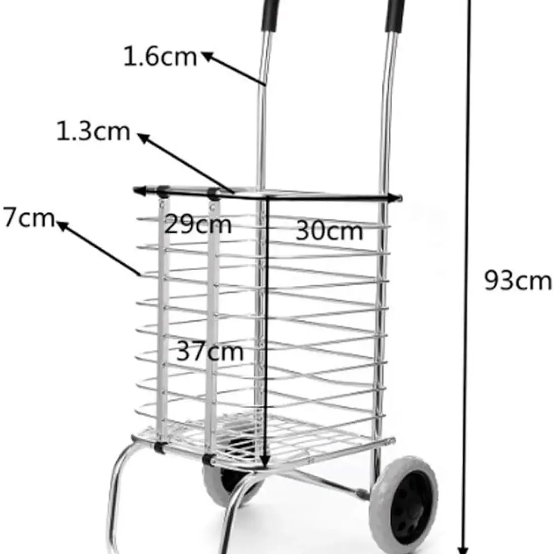 CARRITO DE ALUMINIO  MULTIFUNCIONAL PARA LAS COMPRAS MOD#101 10